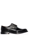 Church's Black Leather Lace Up Shoes In Black