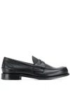 Church's Black Moccasin Flat Shoes With Elegant Detailing For Modern Men In Black