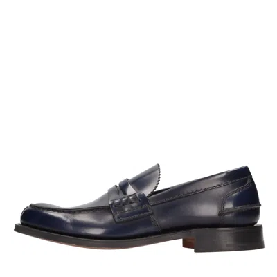 Church's Tunbridge Fume Navy Loafers In Black