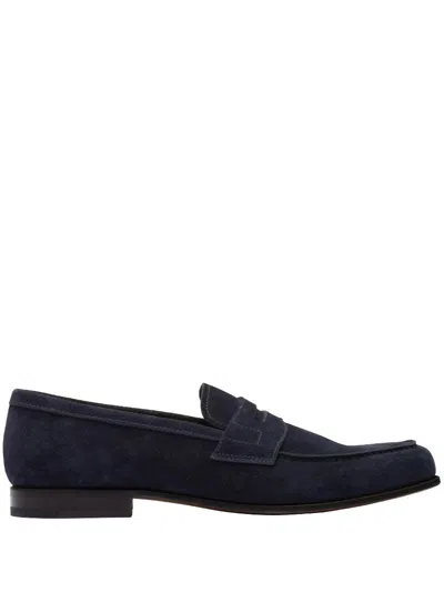 Church's Gateshead Suede Penny Loafers In Black