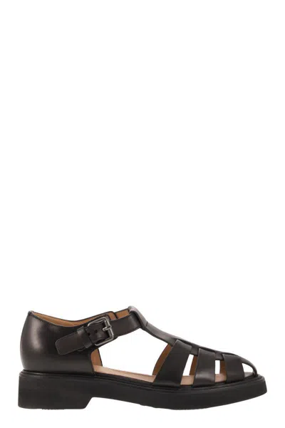 Church's Hove - Leather Sandals In Black