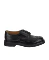 Church's Lace-up Brogue Calfskin Leather Shoes In Black