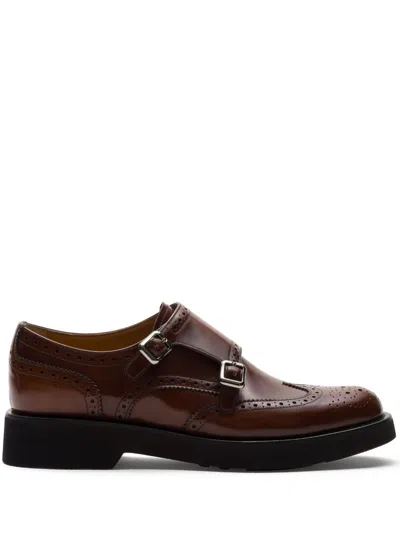 Church's Lana L Loafers In Smoked Polished Leather In Burgundy