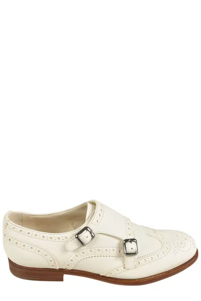 Church's Buckle Wrap Derby Shoes In Ivory