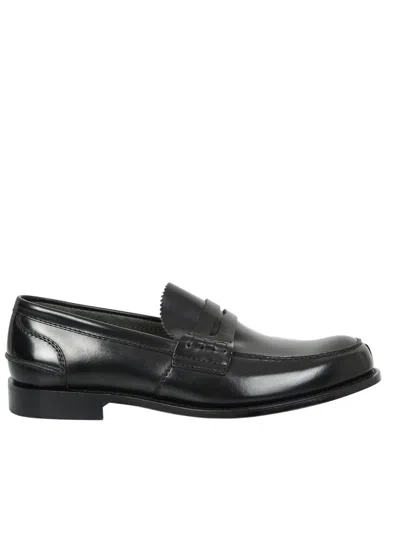 Church's Tunbridge Fume Navy Loafers In Black