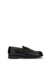 Church's Black Moccasin Flat Shoes With Elegant Detailing For Modern Men In Black