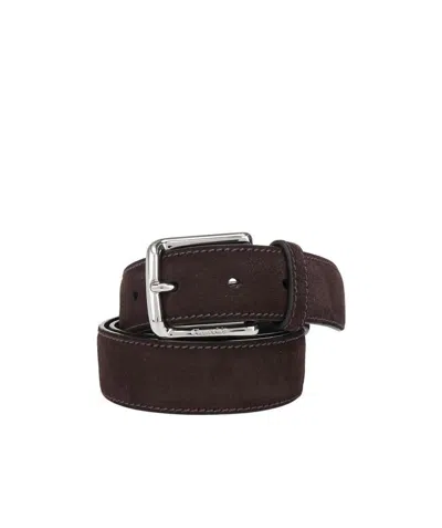 Church's Logo Engraved Buckle Belt In Gray