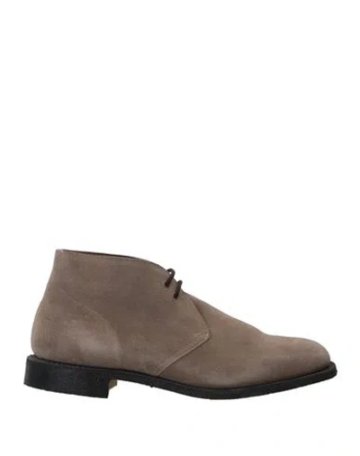 Church's Man Ankle Boots Khaki Size 13 Leather In Beige