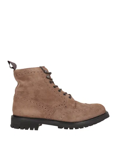 Church's Man Ankle Boots Khaki Size 7.5 Soft Leather In Beige
