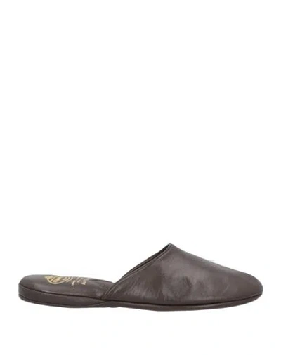Church's Man House Slipper Dark Brown Size 7 Leather