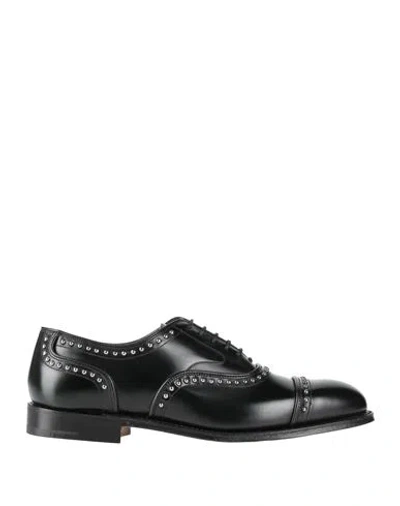 Church's Man Lace-up Shoes Black Size 8 Leather