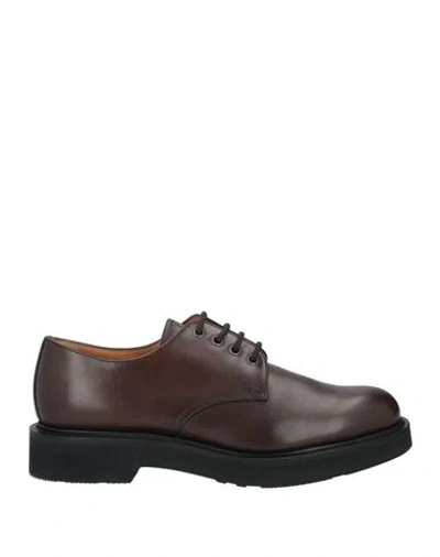 Church's Man Lace-up Shoes Chocolate Brown Size 8.5 Calfskin