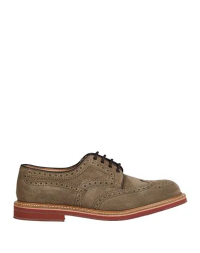 Church's Man Lace-up Shoes Grey Size 11 Soft Leather