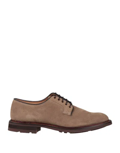 Church's Man Lace-up Shoes Khaki Size 7 Leather In Beige