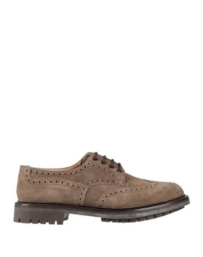 Church's Man Lace-up Shoes Khaki Size 9 Leather In Beige