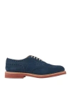 Church's Man Lace-up Shoes Navy Blue Size 7.5 Calfskin