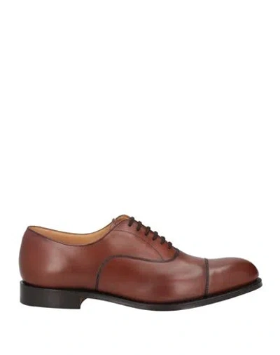 Church's Man Lace-up Shoes Tan Size 8 Leather In Brown