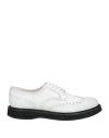 Church's Man Lace-up Shoes White Size 9 Leather