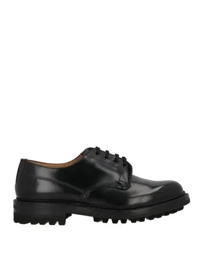 Church's Man Lace-up Shoes Black Size 7 Leather