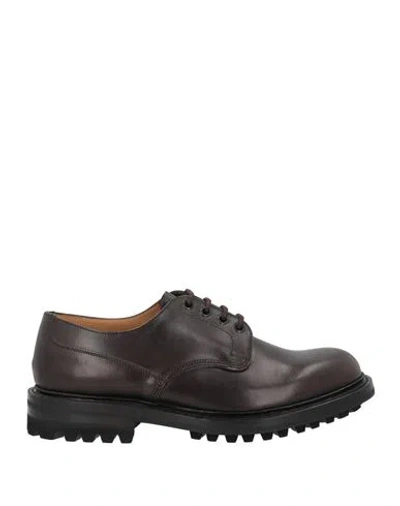 Church's Man Lace-up Shoes Dark Brown Size 7 Leather
