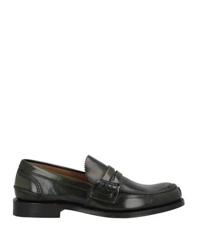 Church's Man Loafers Dark Green Size 7 Leather