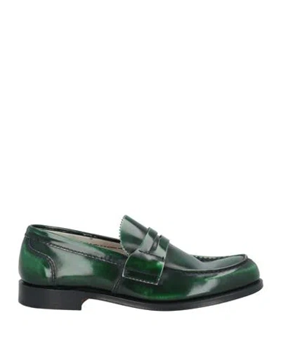 Church's Man Loafers Green Size 10.5 Leather