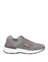 Church's Man Sneakers Grey Size 9 Soft Leather, Textile Fibers