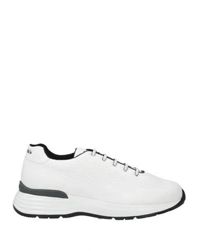 Church's Man Sneakers White Size 8 Textile Fibers, Leather