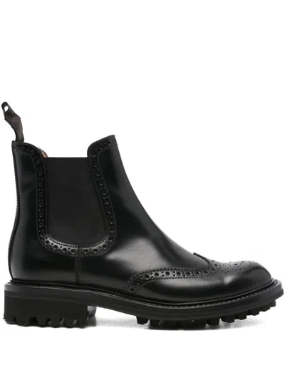 Church's Mcqueen Leather Boots In Black