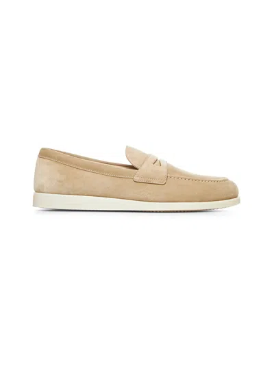 Church's Men Beige Suede Saddle Loafers