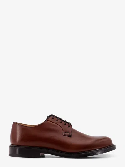 Church's Men Shannon Leather Lace-up Shoe In Orange