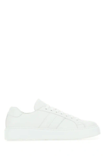 Church's Men White Leather Mach 3 Sneakers
