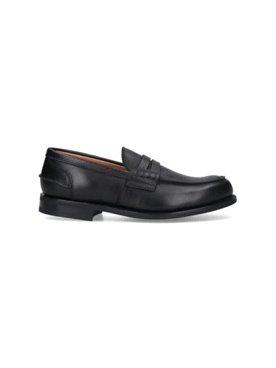 Church's Mocassino Pembrey 2.0 Black Calf Leather Slip-on Shoes