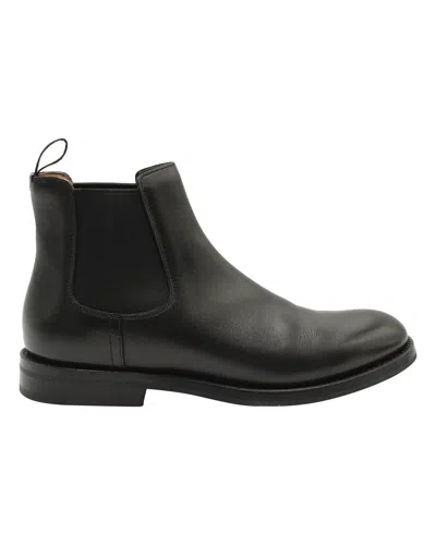 Church's Monmouth Wg Chelsea Boots In Black Calfskin Leather