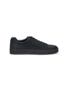Church's Navy Textured Leather Low-top Sneakers With Rounded Toe Design In Black