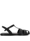 Church's Odyssey Nappa Leather T Strap Sandals In Black