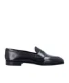 Church's Onyx Polished Fumé Leather Loafers In Black