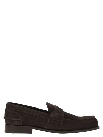 Church's Pembrey Suede Penny Loafer In Brown