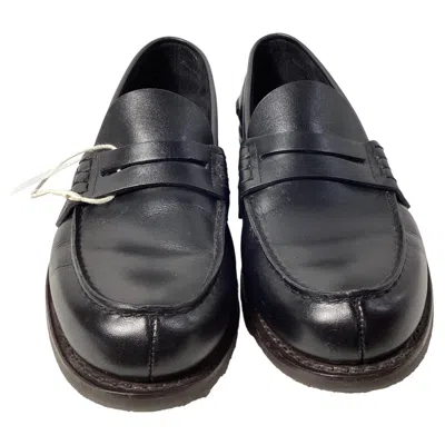 Pre-owned Church's Penny Loafers In Black Calfskin Leather