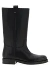 Church's Hammered Leather Round-toe Boots In Black