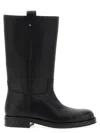 Church's Hammered Leather Round-toe Boots In Black