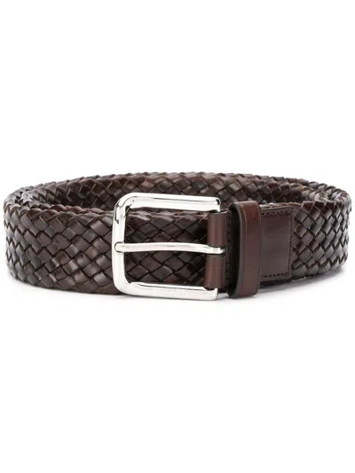 Church's Polished Binder Weave Belt Accessories In Brown