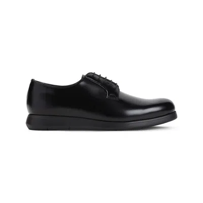 Church's Redruth Derby Shoes Brushed Leather Construction In Black