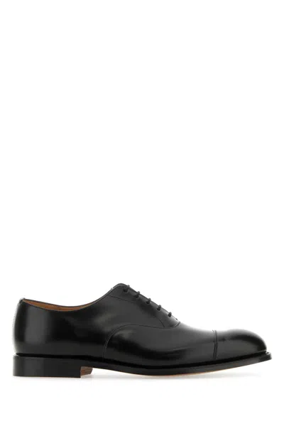Church's Black Polished Leather Cap-toe Consul Oxfords