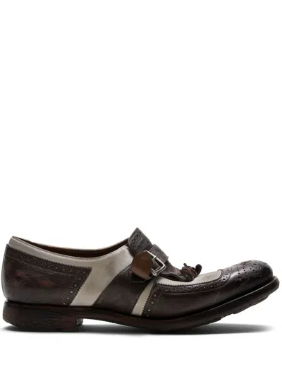 Church's Shanghai Leather Loafers In Burgundy