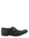 Church's Perforated Round Toe Textured Loafers In Black