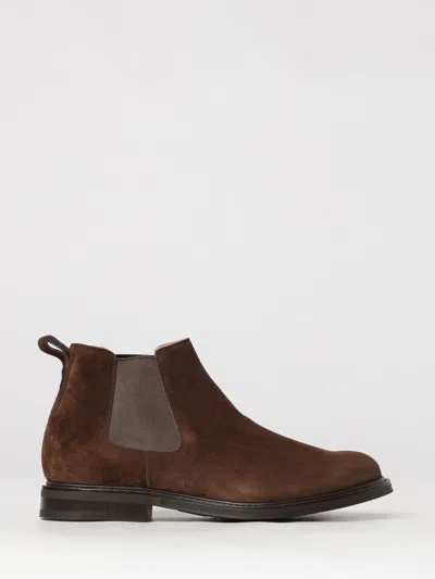 Church's Round-toe Suede Chelsea Boots In Brown