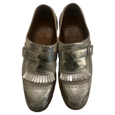 Pre-owned Church's Silver Mirror Shanghai Shoes - With Box . Size 37.5 In Black