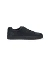 Church's Navy Textured Leather Low-top Sneakers With Rounded Toe Design In Black