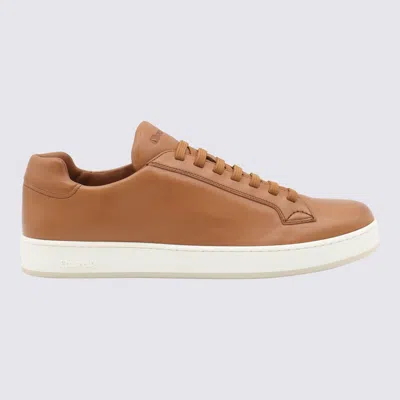 Church's Tan Leather Sneakers In Brown